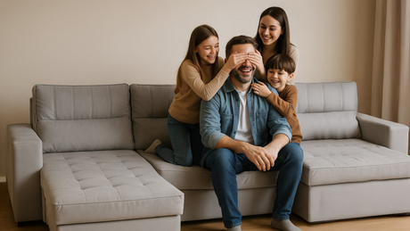 Sorprendiendo a papá