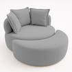 Poltrona con base giratoria Charlotte