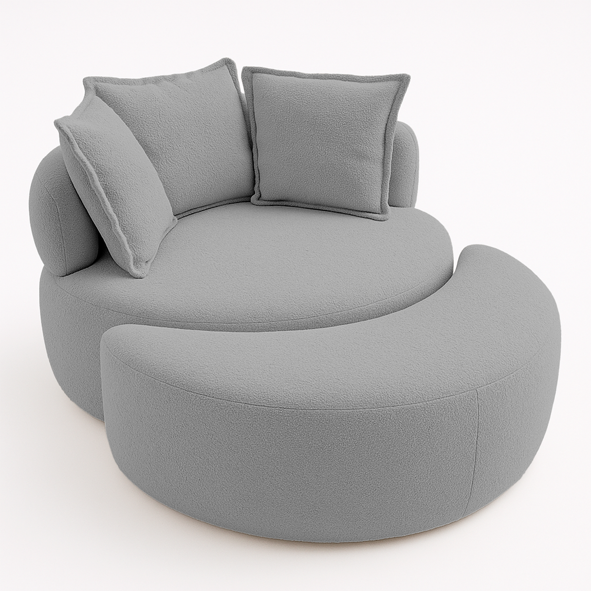 Poltrona con base giratoria Charlotte