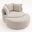 Poltrona con base giratoria Charlotte