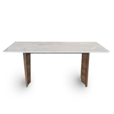 Mesa Agata Vidrio Onix Bianco 180x90cm Stock