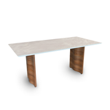 Mesa Agata Vidrio Onix Bianco 180x90cm Stock