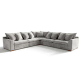 Sofá 4 Personas Atualittá en "L" Tela Gris Claro - 2.97M X 2.97M de Chaise Longue