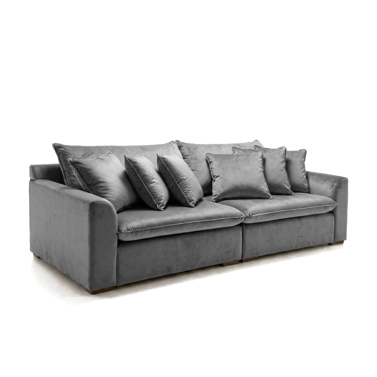 Sofá de 2 cuerpos Atualittá Tela Gris Oscuro - 2.14M
