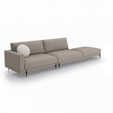 Sofá de terraza con pouf