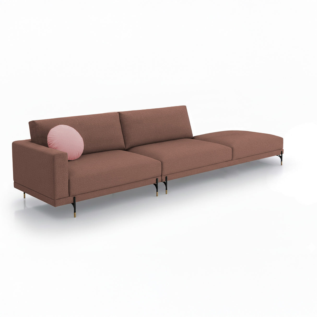 Sofá de terraza con pouf