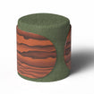 pouf redondo / pouf  living / pouf verde  / pouf de madera 