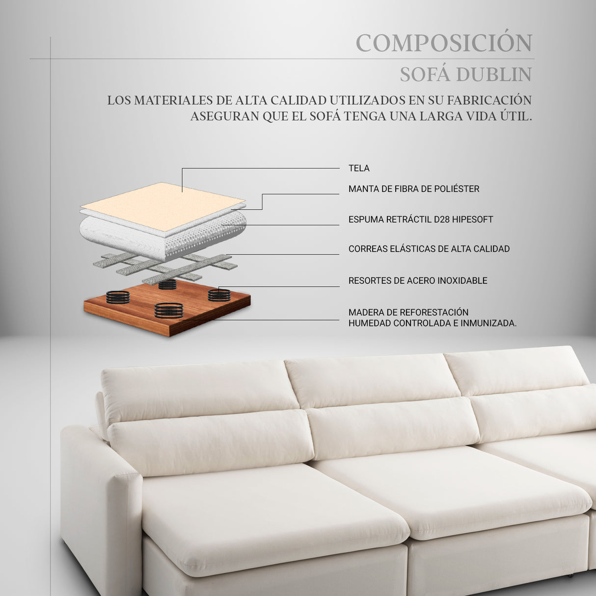 Sofá Dublin Extensible y Reclinable