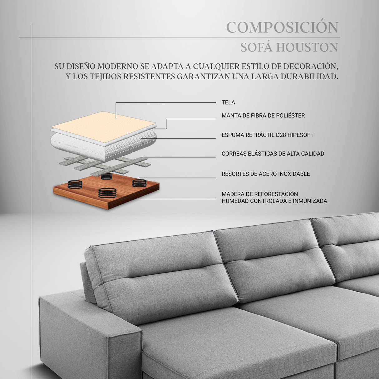 Sofá Houston Extensible y Reclinable