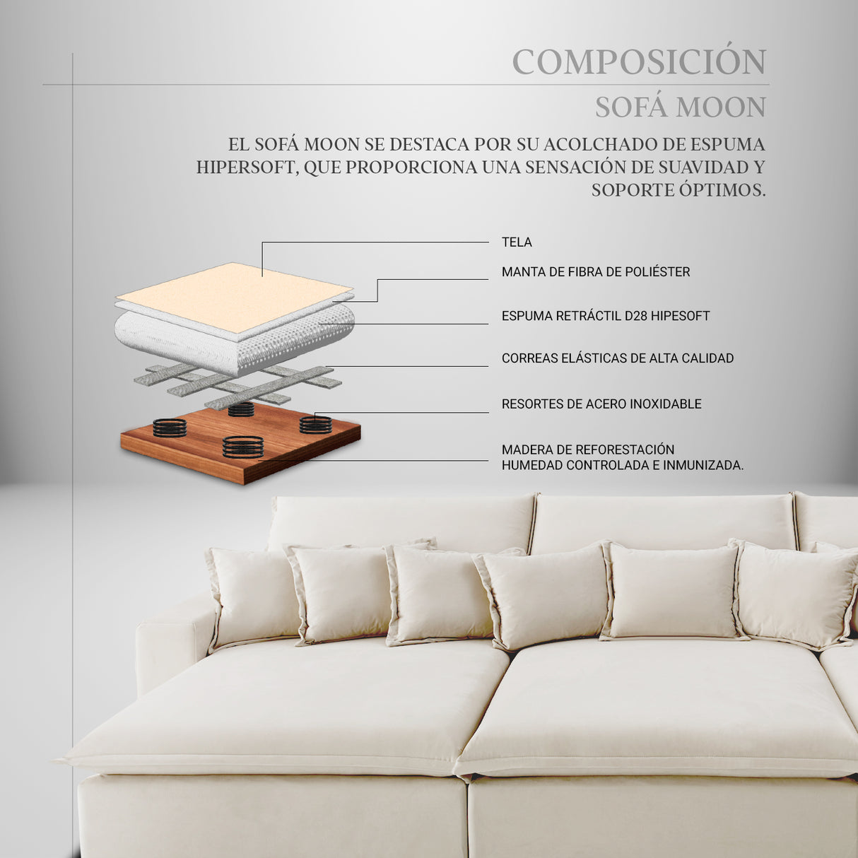 Sofá Moon Reclinable y Extensible
