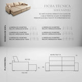 Sofá Cama Napoli 2.00 MT 2394 Stock