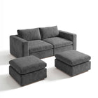 Sofa Modular 2 Cuerpos con 2 Poufs Conecta