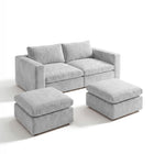 Sofa Modular 2 Cuerpos con 2 Poufs Conecta