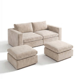Sofa Modular 2 Cuerpos con 2 Poufs Conecta