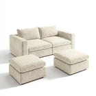 Sofá Modular 2 Cuerpos con 2 Poufs Conecta