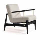Poltrona Toquio BS705 / COR EBANO / METAL CHAMPAGNE STOCK