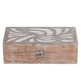 Caja de madera rectangular