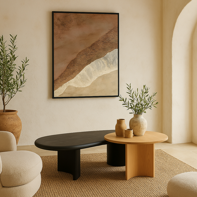 Cuadro Decorativo Abstracto Caoba Bihua