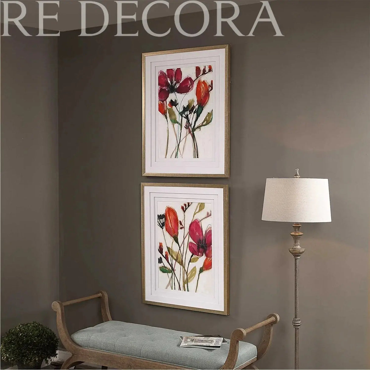 Cuadro Impresión de Flores Enmarcadas 