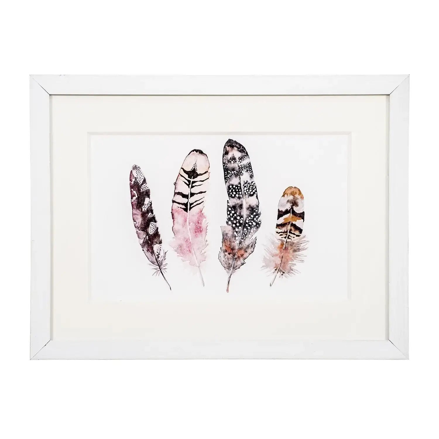 Cuadro Nórdico Plumas colores