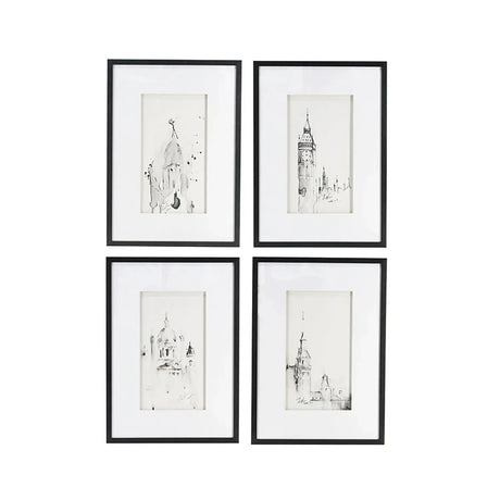 cUADROS aRQUITECTURA SET DE 4