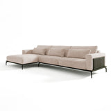 Sofá 3 Cuerpos Desser con Chaise Longue izquierdo Tela Beige - 3.68m