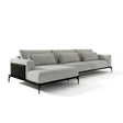 Sofá con chaise longue de tres cuerpos.