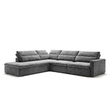 Dublin con Chaise Gris Oscuro Lado Izquierdo