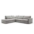Dublin con Chaise Gris Claro Lado Izquierdo