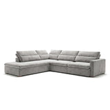 Dublin con Chaise Gris Claro Lado Izquierdo