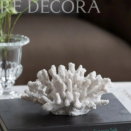 Escultura de Coral Blanco Re Decora
