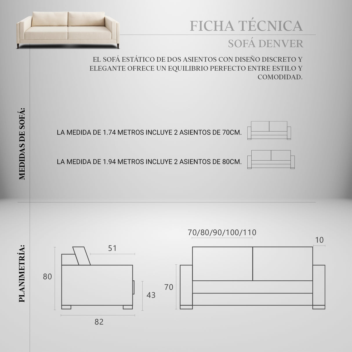 Sofá Dublin Extensible y Reclinable