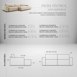 Sofá Imperial Eco Cuero con Carga touch y Luminaria