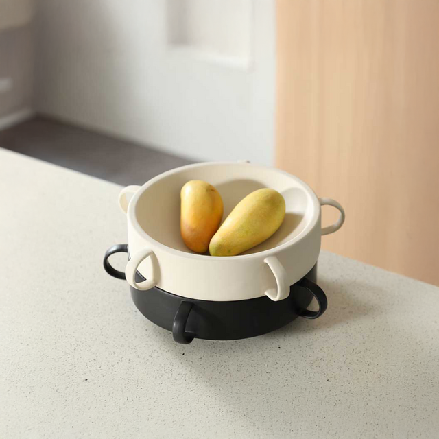 Bandeja Decorativa Beige Kelida Porcelana