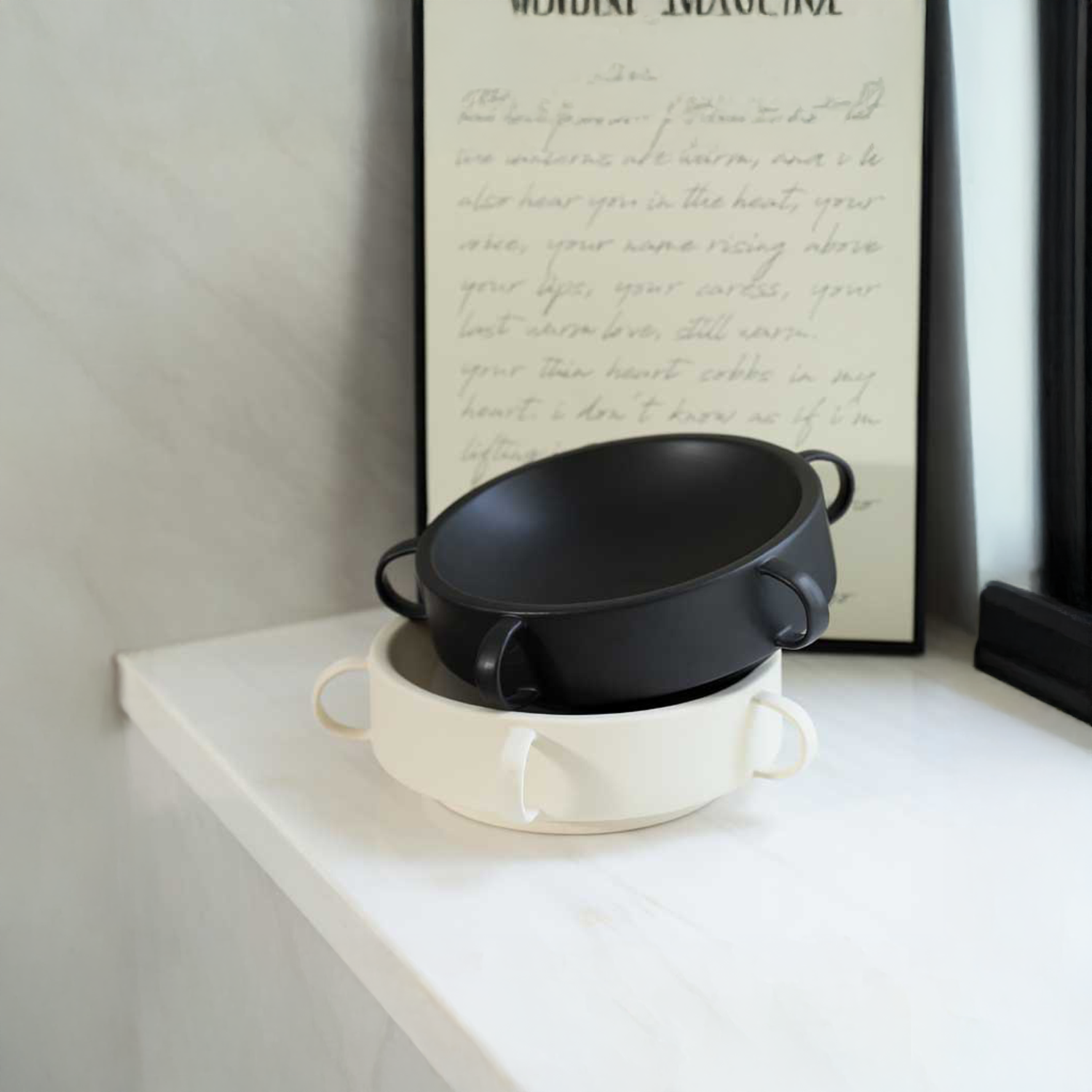 Bandeja Decorativa Negro Kelida Porcelana