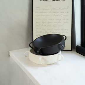 Bandeja Decorativa Negro Kelida Porcelana