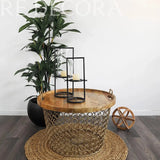 Fanal de Fierro con Vidrio Grande Re Decora