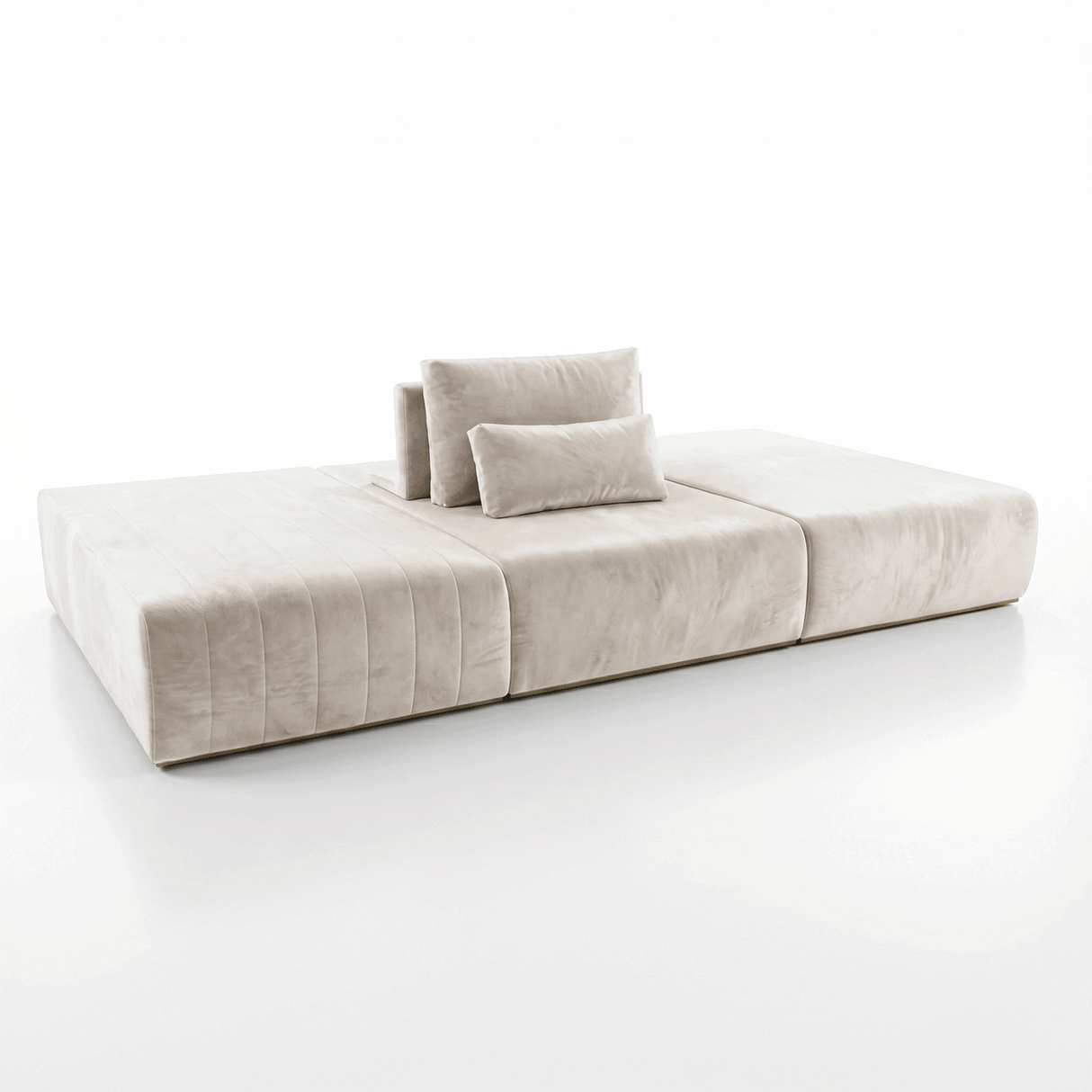 Sofá Modular 3 cuerpos Alba Tela Beige - 3.30m a Confección