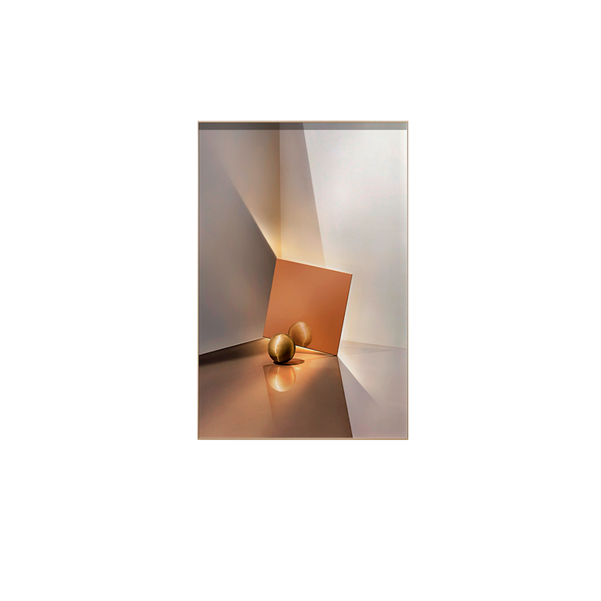 Cuadro Decorativo Abstracto Dorado