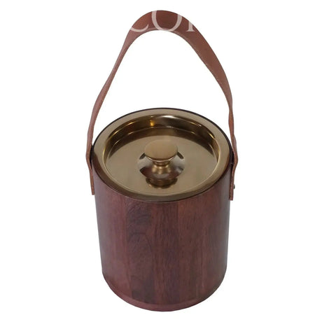 Hielera forrada en cuero