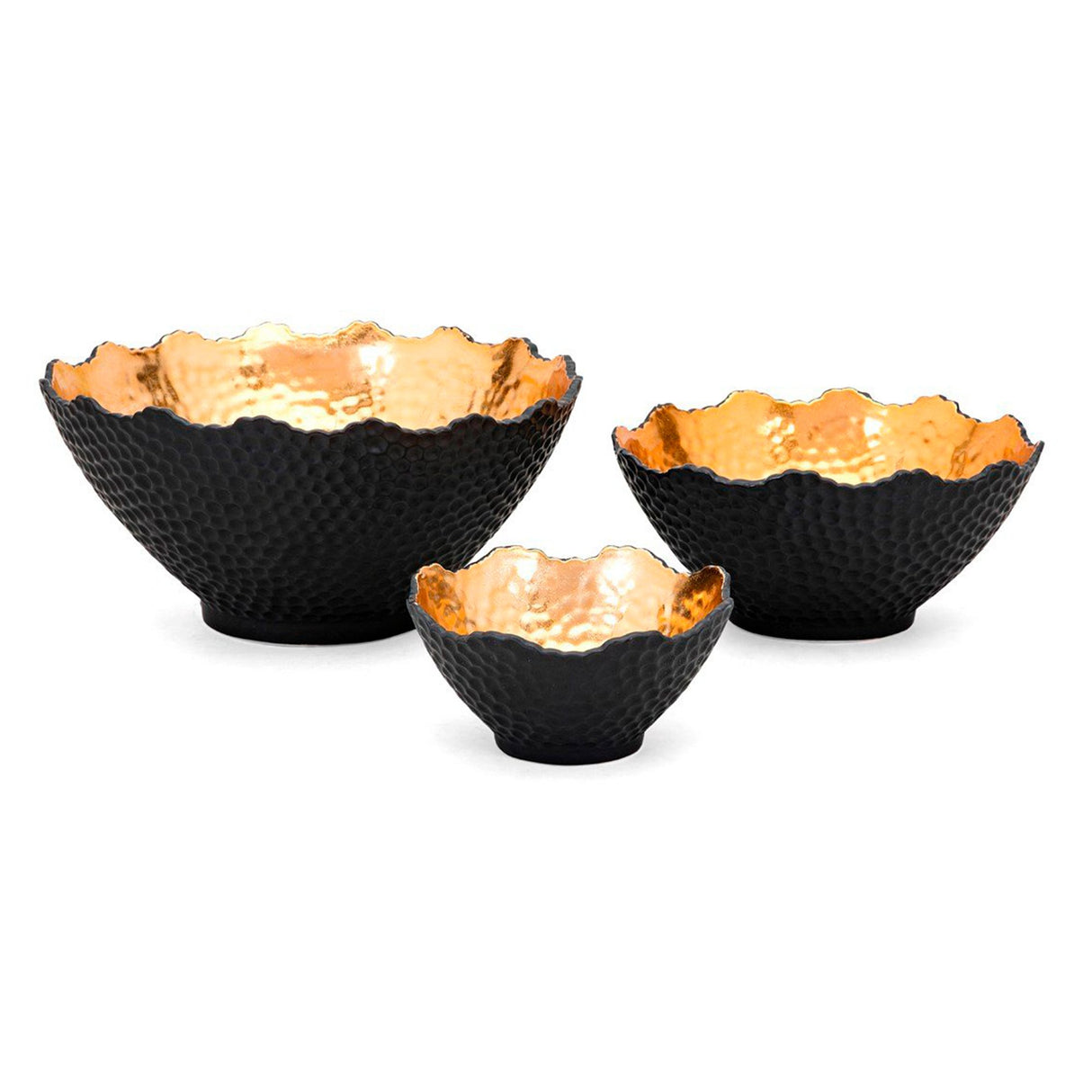 Tazones bowls dorados con negro