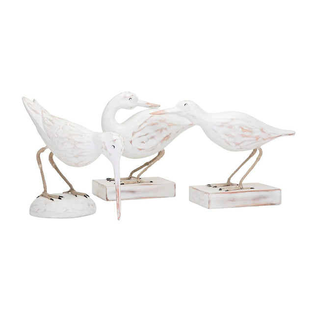 Pájaros de Mar Madera Blanco