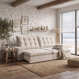 Sofá 2 Cuerpos Caribe Tela Beige - 2.24m a Confección