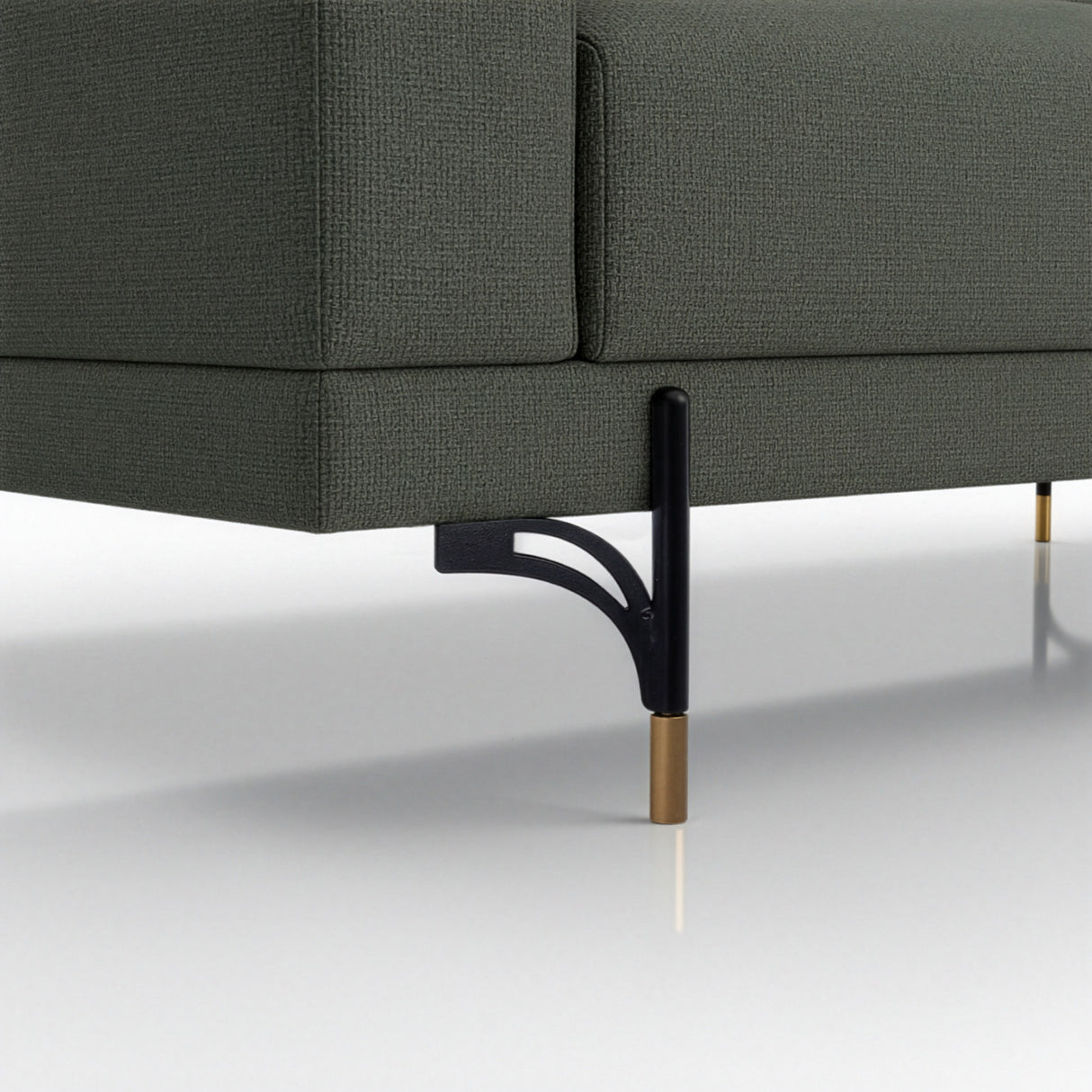 Sofá de terraza con pouf