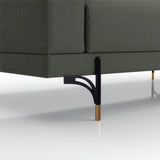 Sofá de terraza con pouf