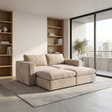 Sofa Modular 2 Cuerpos con 2 Poufs Conecta