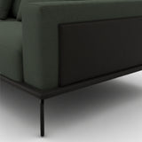 Sofá con chaise longue de 3 cuerpos color verde musgo 