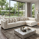Sofá 3 Cuerpos Liberty con Chaise Longue Derecho Tela Beige - 2.30m a Confección