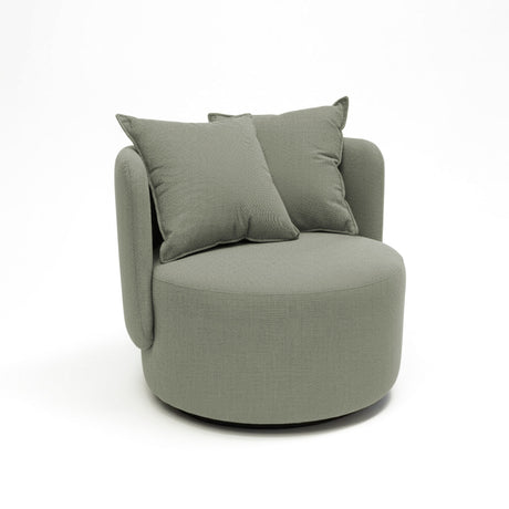 Poltrona giratoria color verde musgo