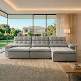 Sofá 3 Cuerpos Prediletto Tela Blanco - 3.60m